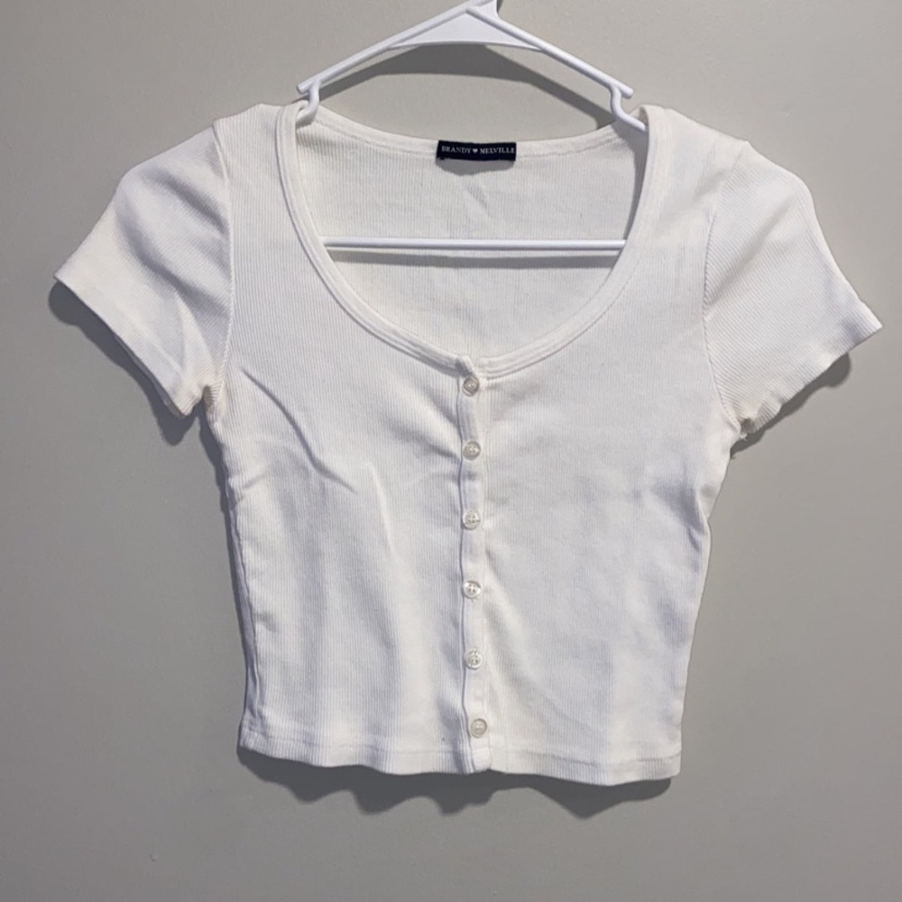 Brandy Melville White Zelly Top